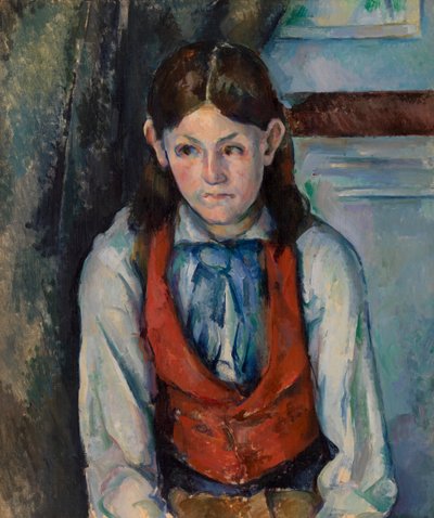 Junge im roten Weste (Le Garçon au gilet rouge) von Paul Cézanne